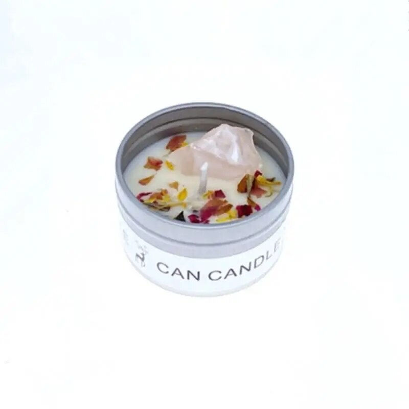 Thumbnail: Silver Tin Box Aromatherapy Candles Crystal Salt Stonedried Flower 