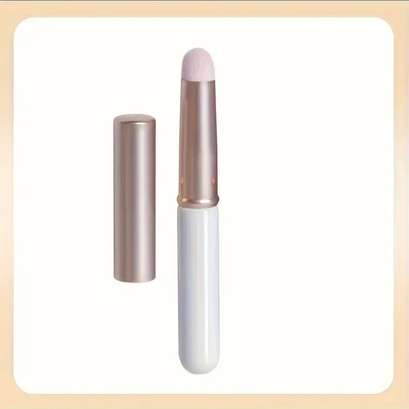 Thumbnail: Professional round headed lipstick brush with cap, handheld palm brush, suitable