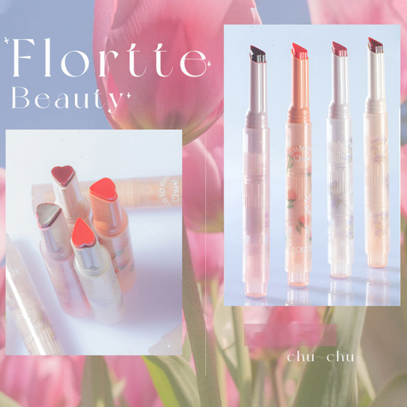 FLORTTE Love Shape Lipstick Jelly Mirror Lip Glos