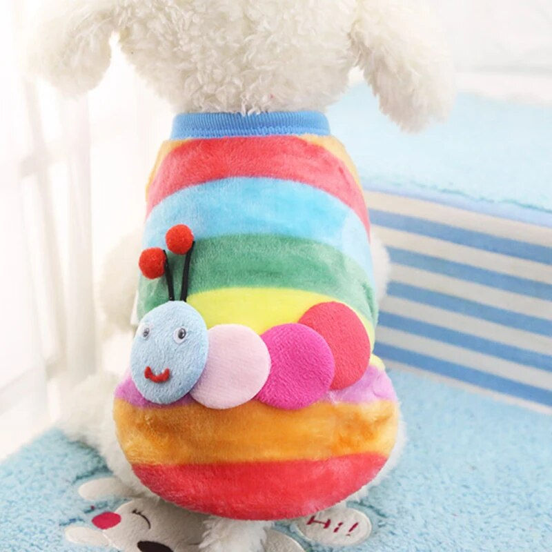 Thumbnail: Super Warm Fleece Baby Dog Clothes Cute Cartoon Puppy Winter Clothing 
