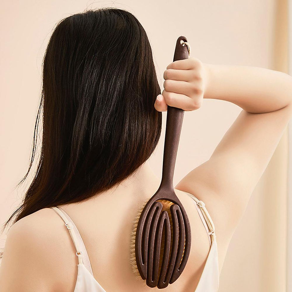 Thumbnail: Soft Body Scrubber Shower Exfoliating Scrubs Long Handle Bath Brush Exfoliator S