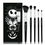Thumbnail: Christmas Eve Fright 6 Black Brushes Jack Skull Makeup Brush Set Horror Wood Mak