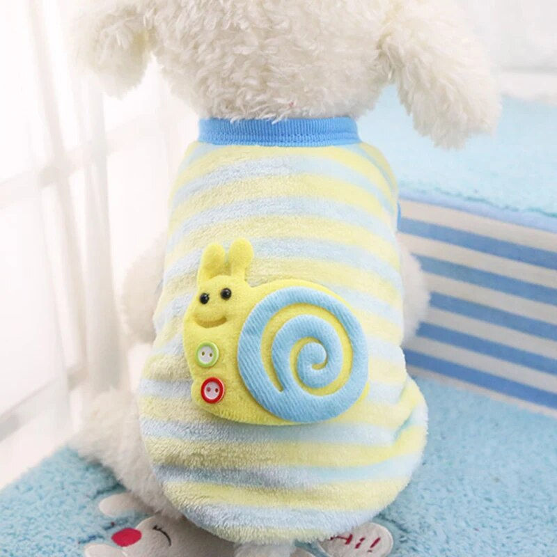 Thumbnail: Super Warm Fleece Baby Dog Clothes Cute Cartoon Puppy Winter Clothing 