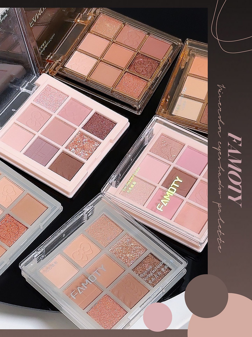 Thumbnail: Eyeshadow Palette with Pearlescent & Matte Finishes - 9 Colors Eyeshadow Palette