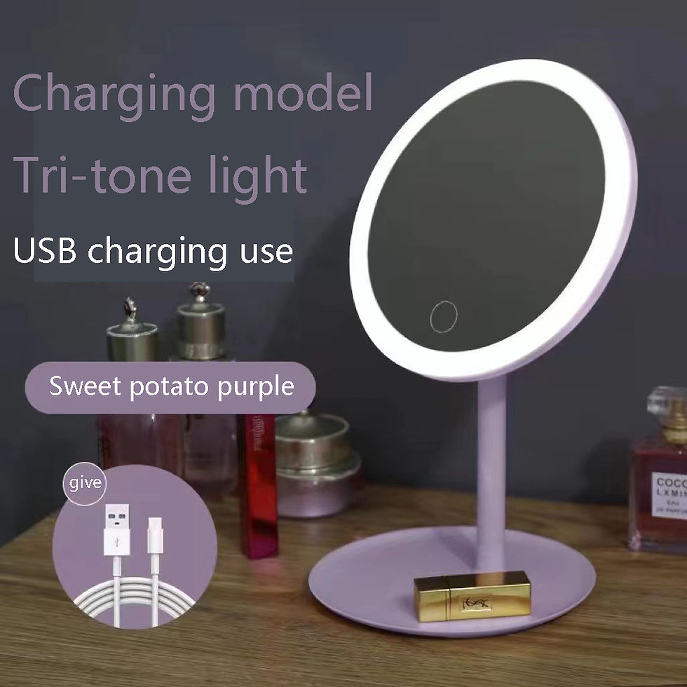 Thumbnail: Makeup Mirror With Led Light Usb Portable Removable Desk Vanity Mirror Adjustabl