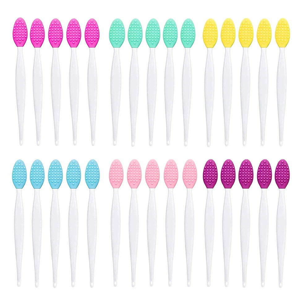 100 Pieces Lip Scrub Brushes Double Sided Silicone Exfoliating Lip Brush Soft Si