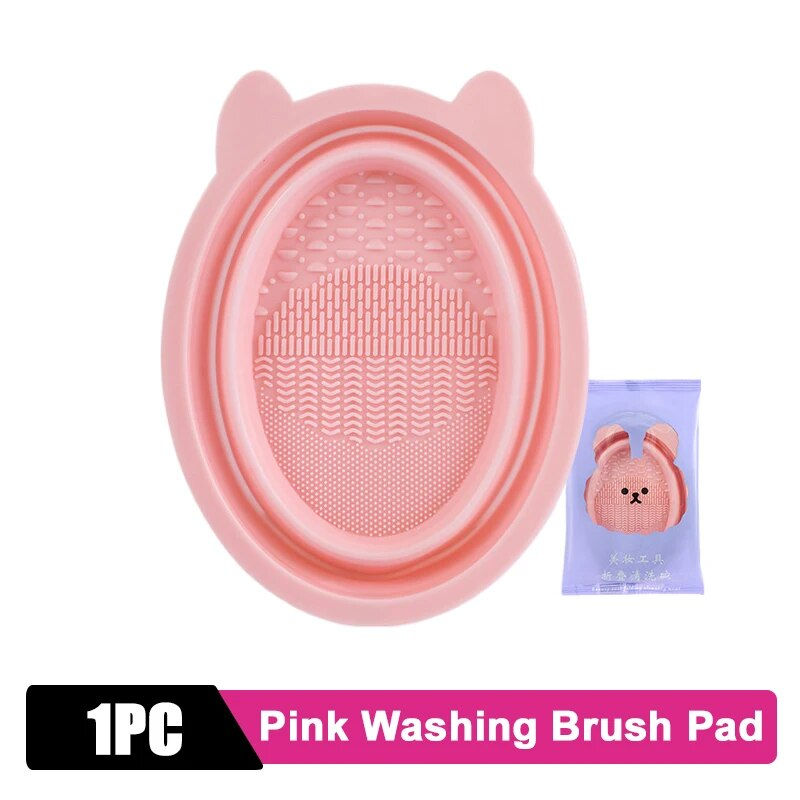 Thumbnail: Silicone Makeup Brush Cleaning Bowl Make-up Brush Cleaner Pad Powder
