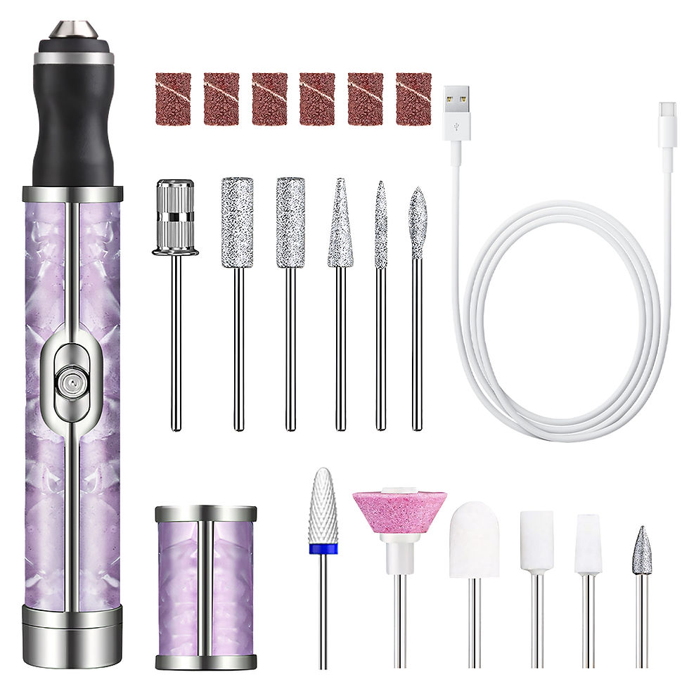 Thumbnail: Professional Manicure Pedicure Kit, Cordless Rechargeable Nail Set for Manicure 