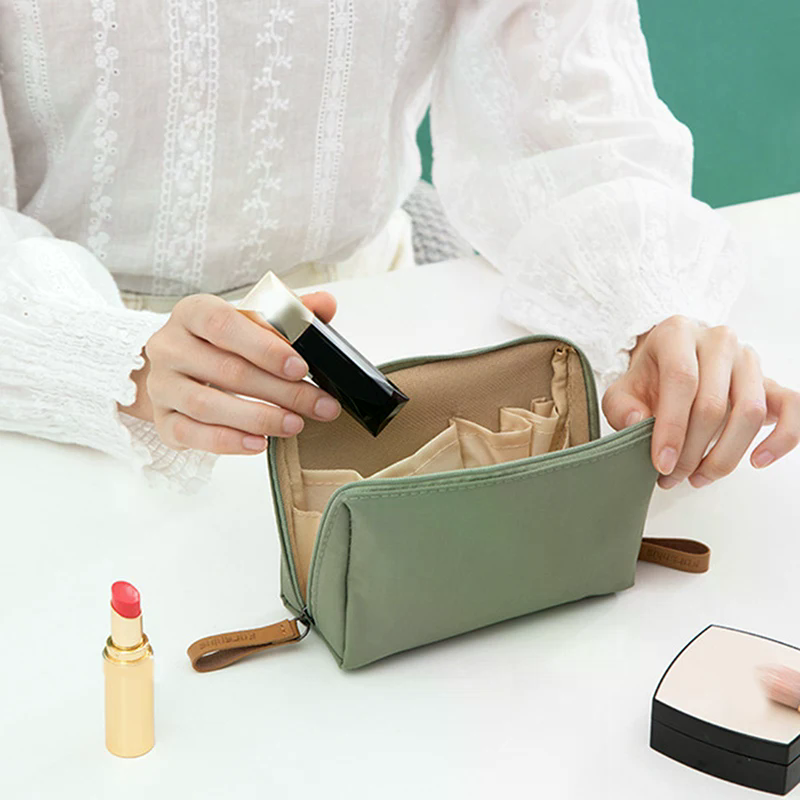 Thumbnail: Makeup Bag For Purse Portable Waterproof Cosmetic Bag Lipstick Storage Travel Zi