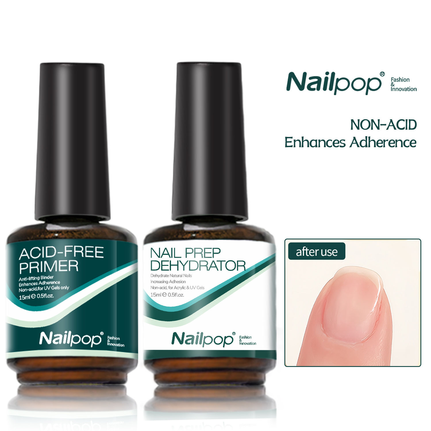 Nailpop Nail Dehydrator and Primer Acid Free Fast Drying Strong Adhesion Primer