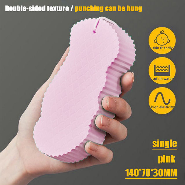 Thumbnail: 1pc Soft Sponge Body Scrubber Bath Exfoliating Scrub Sponge Shower Brush Body Sk
