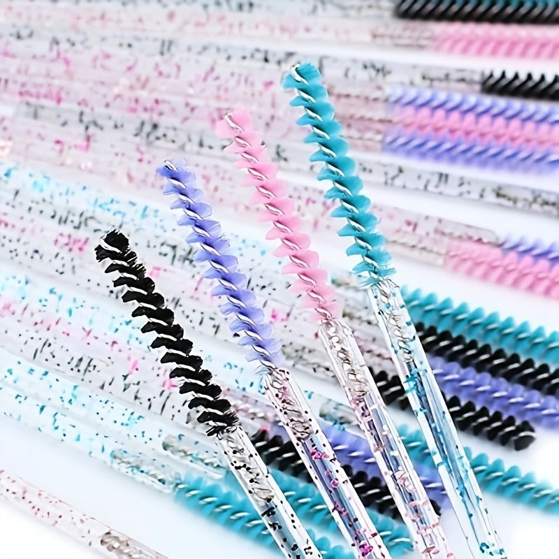 Thumbnail: 50pcs Disposable Eyelash Brushes - Convenient Travel-Sized Container, Essential 