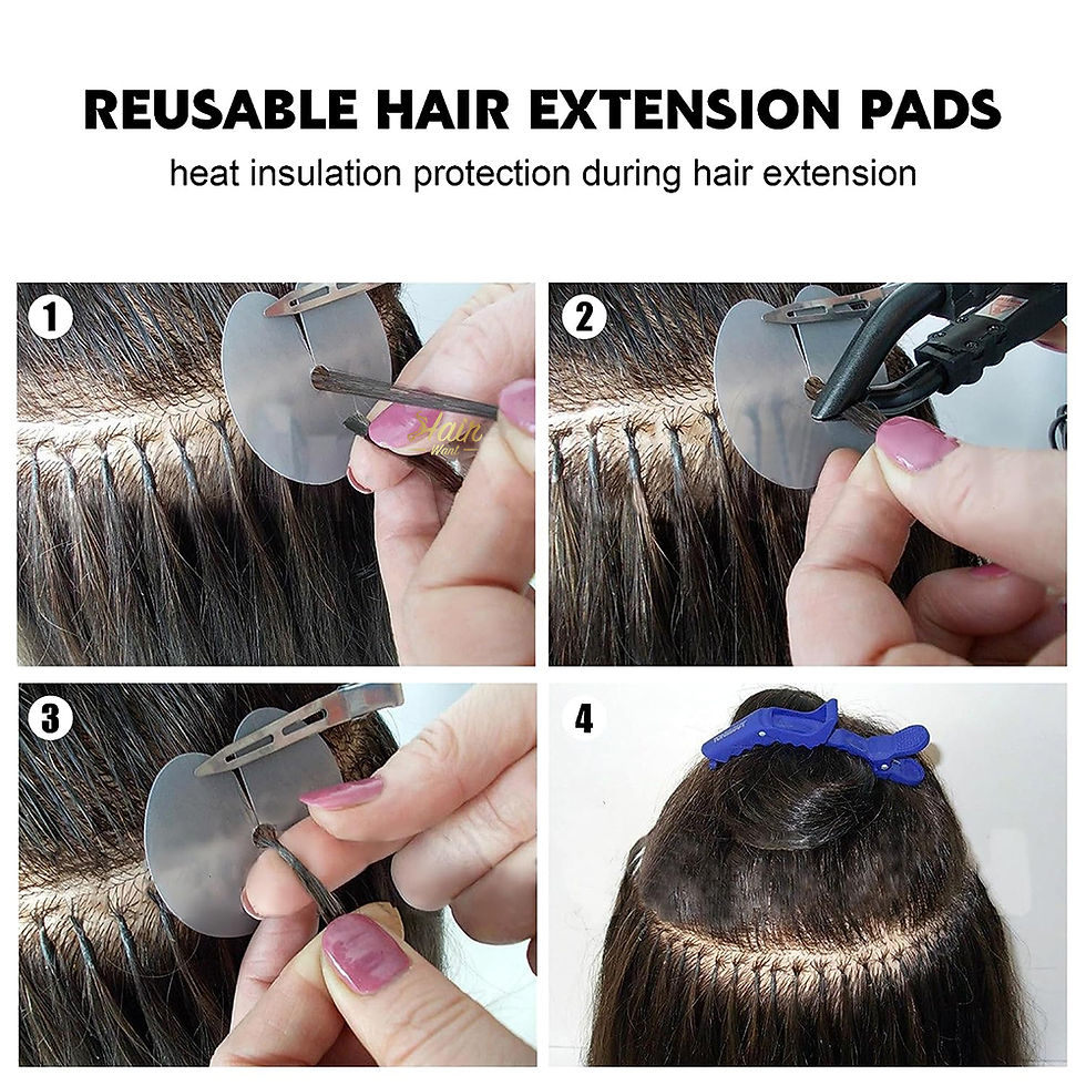 Thumbnail: Hair Want Heat Protector Shields for Keratin Extensions Pre-bonded Extension Hot