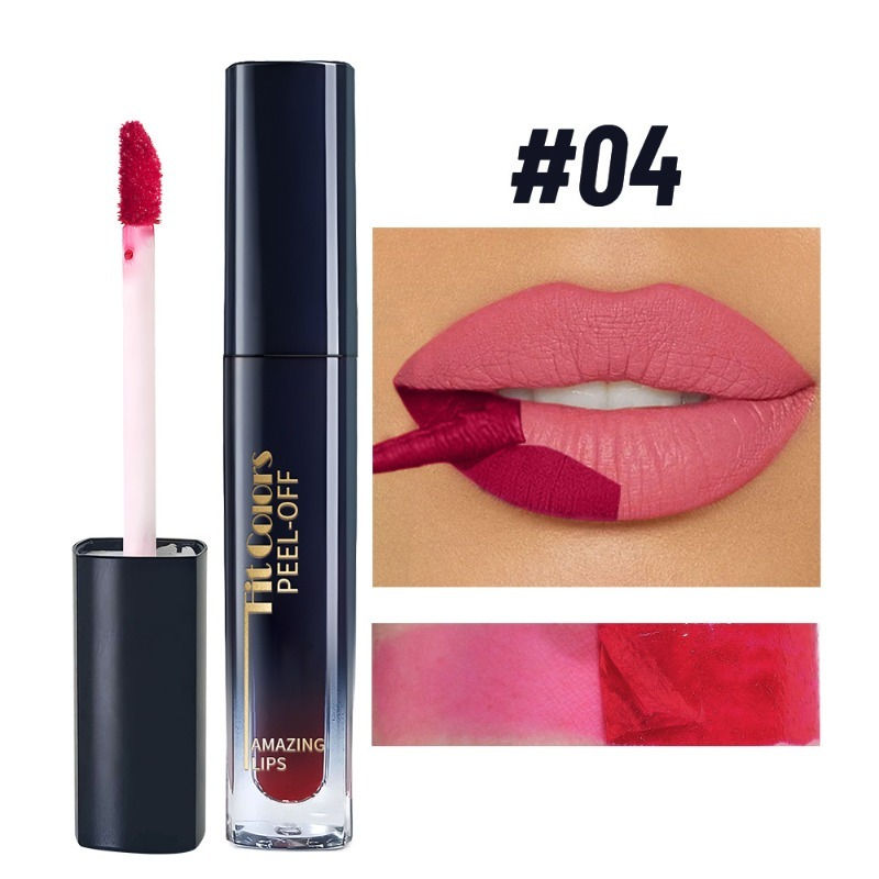 Thumbnail: 6 Colors Peel-off Lip Gloss Matte Natural Pink Liptint Plump Lipstick Makeup Wat
