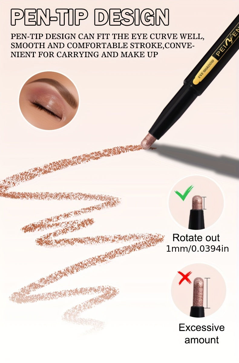 Thumbnail: [Eyeshadow] Multifunctional Shimmer Eyeshadow Pen Set - 6 Colors,Long-Lasting Hi
