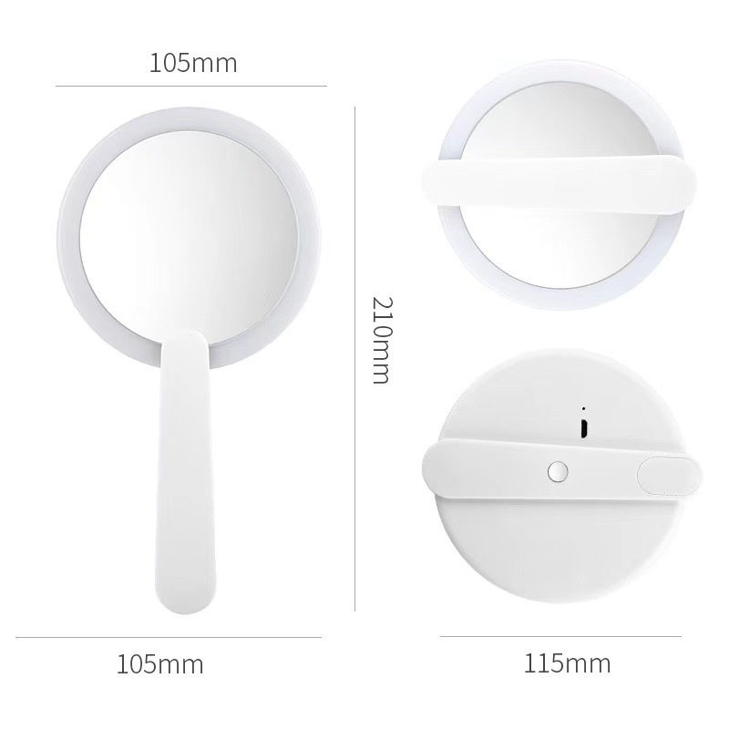 Thumbnail: Hot selling handheld/desktop rotatable LED makeup mirror, foldable, portable tou