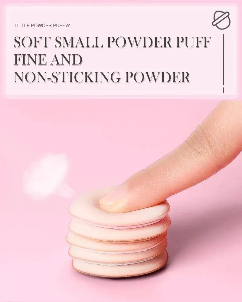 Thumbnail: 5/10Pcs Mini Finger Puff Foundation Small Air Cushion Powder Sponge Face Conceal