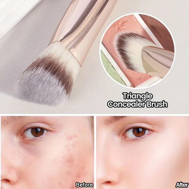 Thumbnail: ☆☆☆Double-ended makeup brush Foundation Makeup Brush Flat/Angle Top Contou