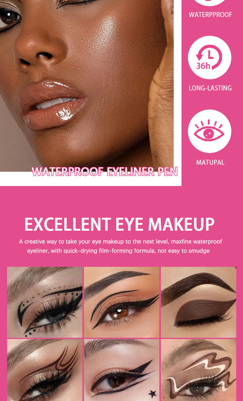 Thumbnail: Long Lasting Quick Drying Waterproof Easy To Color Non Smudging Smooth Liquid Ey