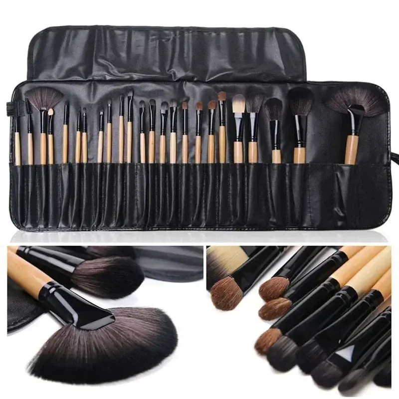 Thumbnail: 24 pcs Makeup Brush Sets Professional Cosmetics Brushes Eyebrow Powder Foundatio