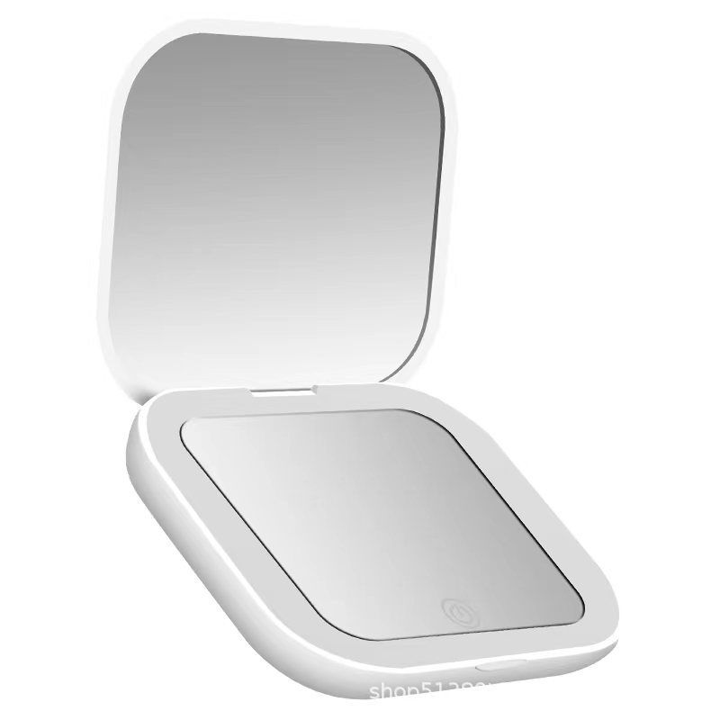 Thumbnail: Mini Portable Folding Makeup Mirror Led Lights Magnifying Compact Pocket Travel 