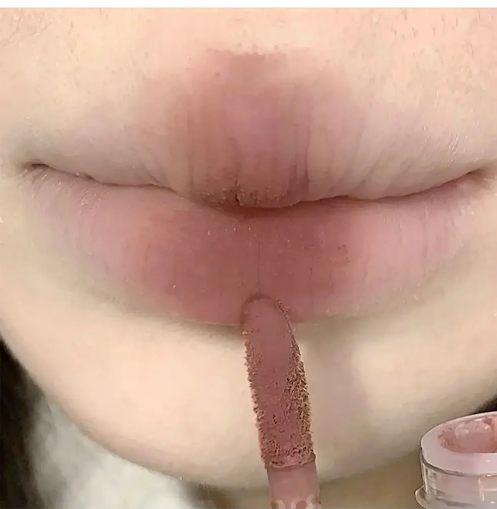 Thumbnail: Matte Finish Lip Glaze, Velvet Texture, Whitening And Nourishing Lipstick For Al
