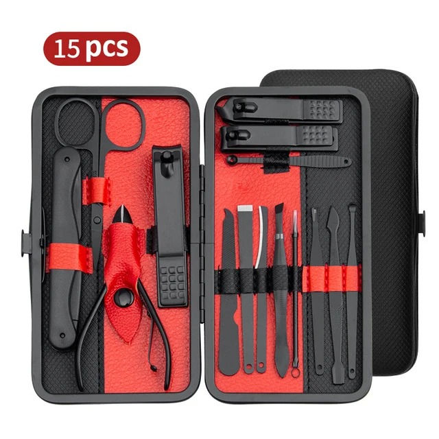 Thumbnail: Manicure Set 10/15/25 PCs Full Function Kit Professional Stainless Steel Pedicur