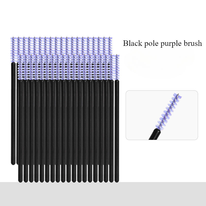 Thumbnail: 50pcs Disposable Eyelash Brushes - Convenient Travel-Sized Container, Essential 