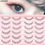 Thumbnail: 14 Pairs of Natural False Eyelashes in U-shaped Female Group Design with Transpa