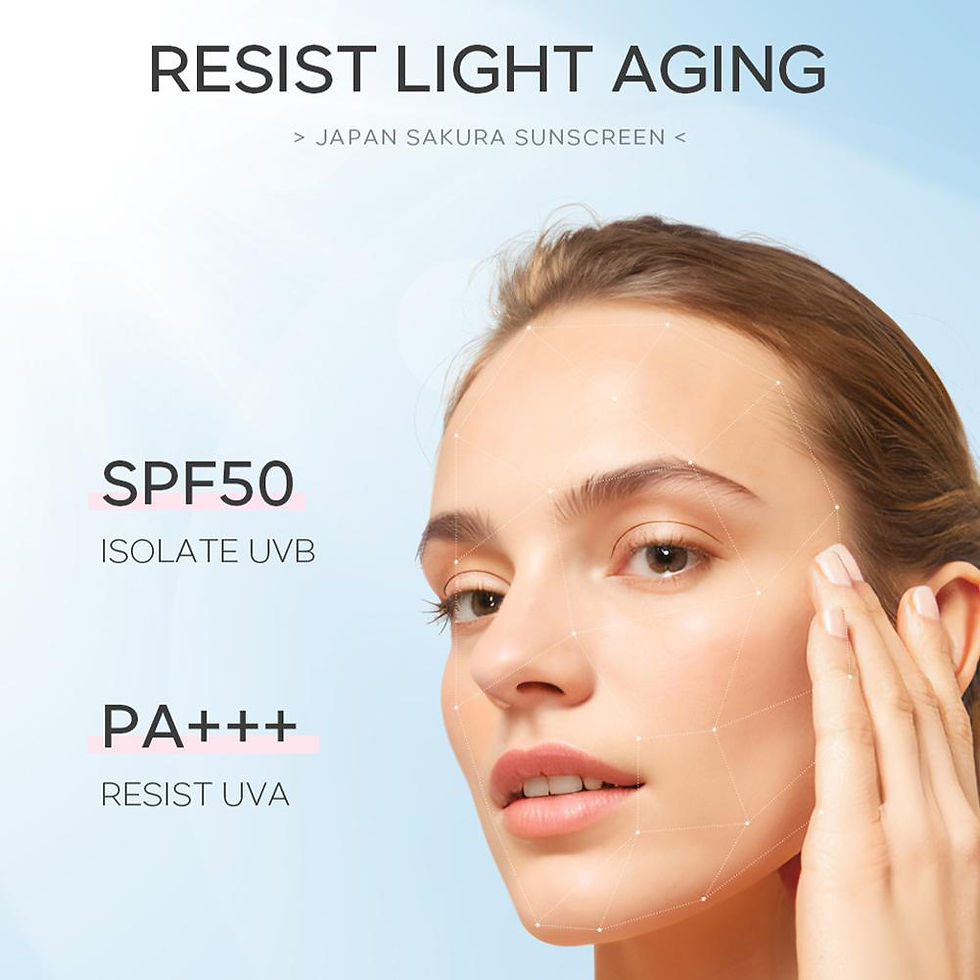 Thumbnail: Sakura Sunscreen Cream SPF50 Moisturizing UV Protect Face Body Sunscreen Isolati