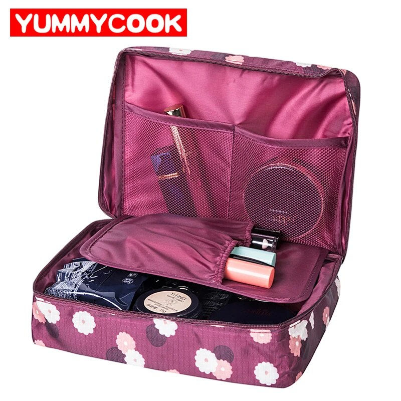 Thumbnail: Women's Travel Organization Beauty Cosmetic Make up Storage Cute Lady 