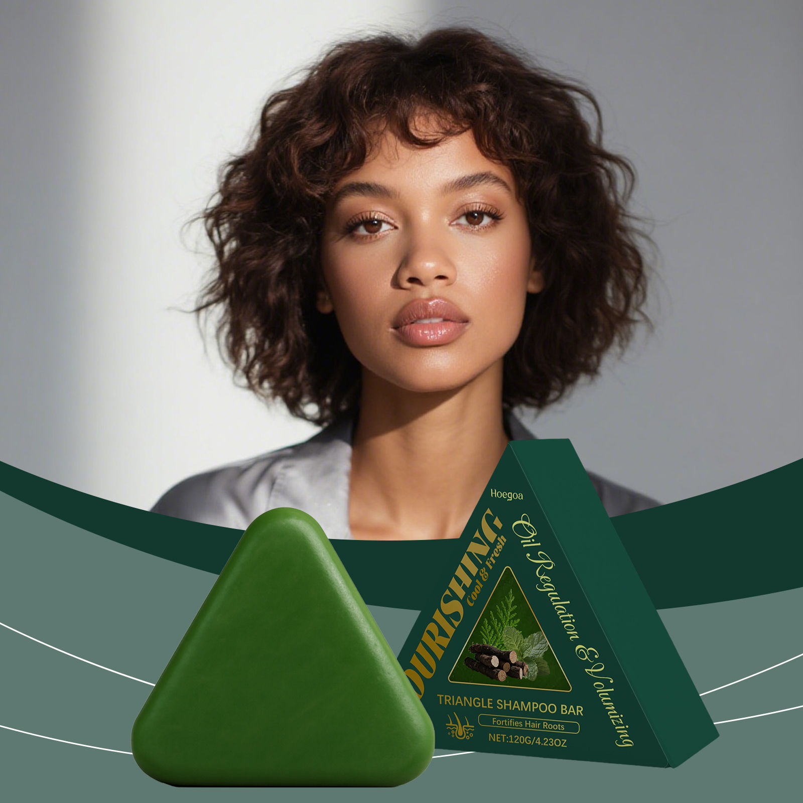Herbal nourishing shampoo soap cares for hair, cleans hair, supple, shiny, refre