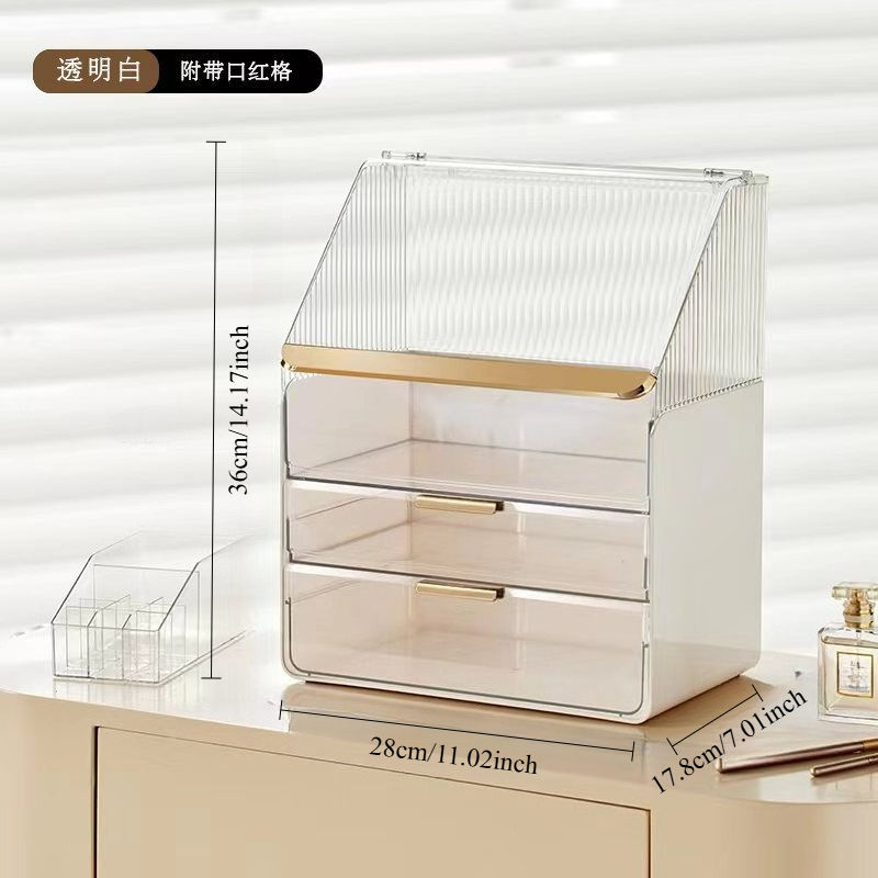 Thumbnail: Desktop Makeup Container Drawer Large Box Cosmetic Large Capacity Storage Nail J