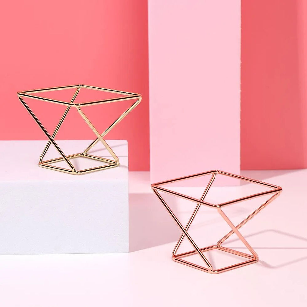 Thumbnail: Creative Magic Three-dimensional Wrought Iron Powder Puff Shelf Beauty 