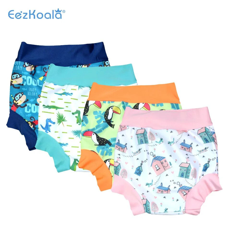 Thumbnail: Eezkoala Leakproof Swimming Diaper Newborn Baby High Waist 