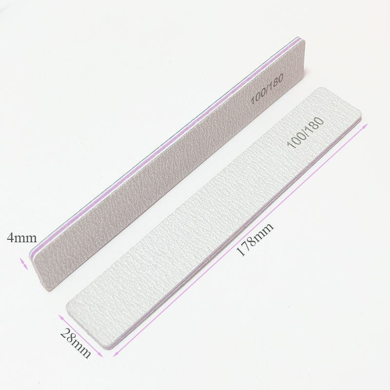 Thumbnail: Nail File Buffer 100/180 Grit Half Moon Nail Files Double Side Sandpaper Nail Sa