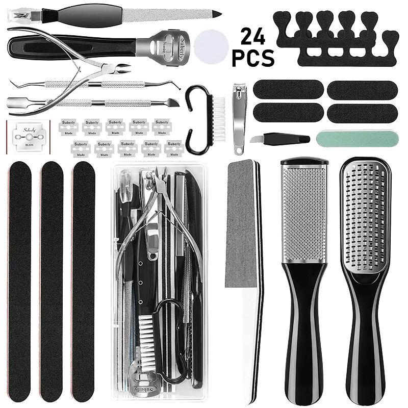 Pedicure Kit 24 in 1 Stainless Steel Pedicure Tools Set Professional Foot Care K