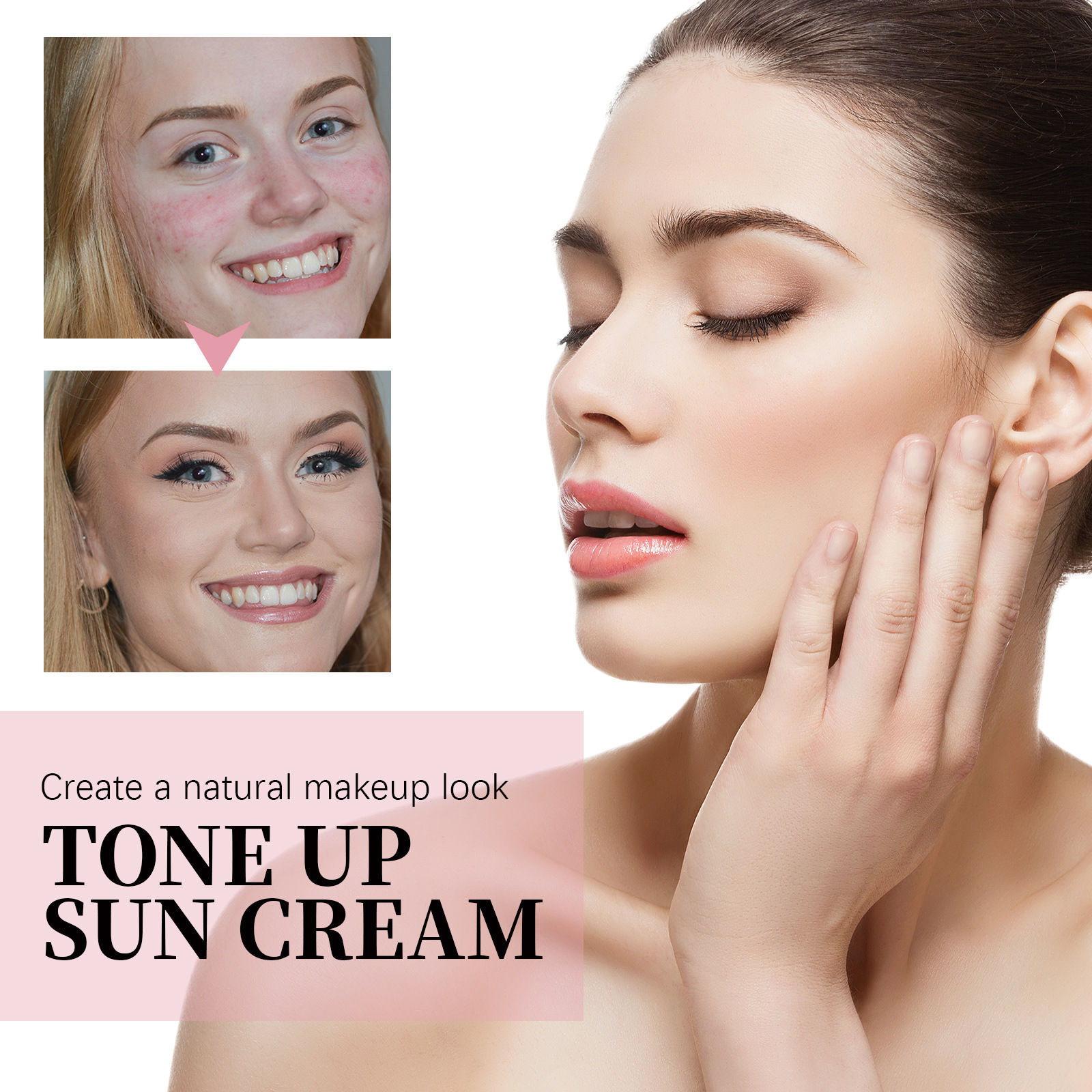 50ml Sunscreen for Face PF50+ PA++++ Sun Cream Birch Juice Moisturizing Skin Car