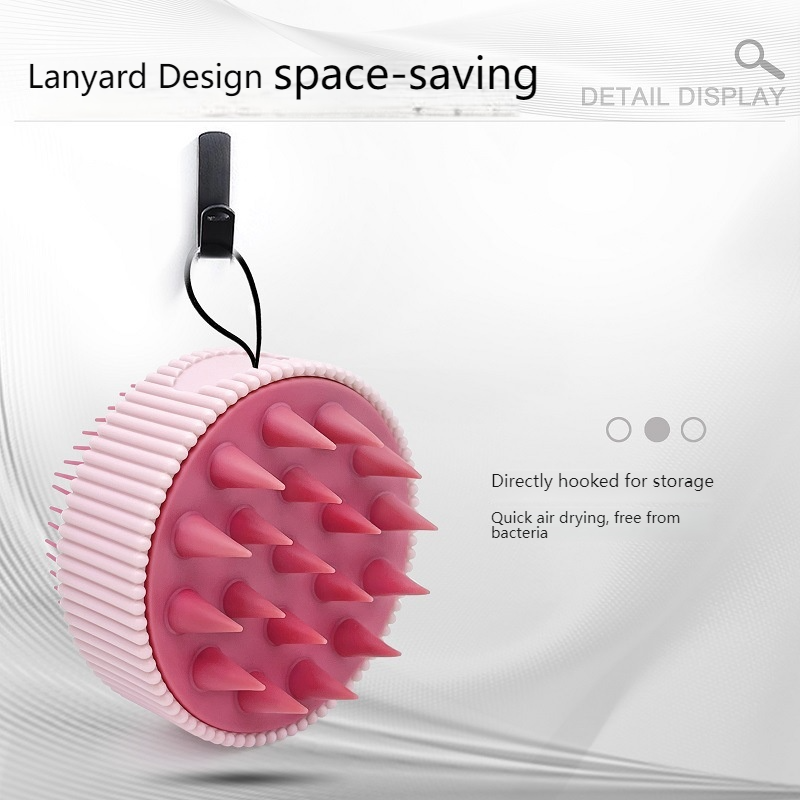 Thumbnail: Double-sided cleansing scalp, head massage, soft glue shampoo brush, wet and dry