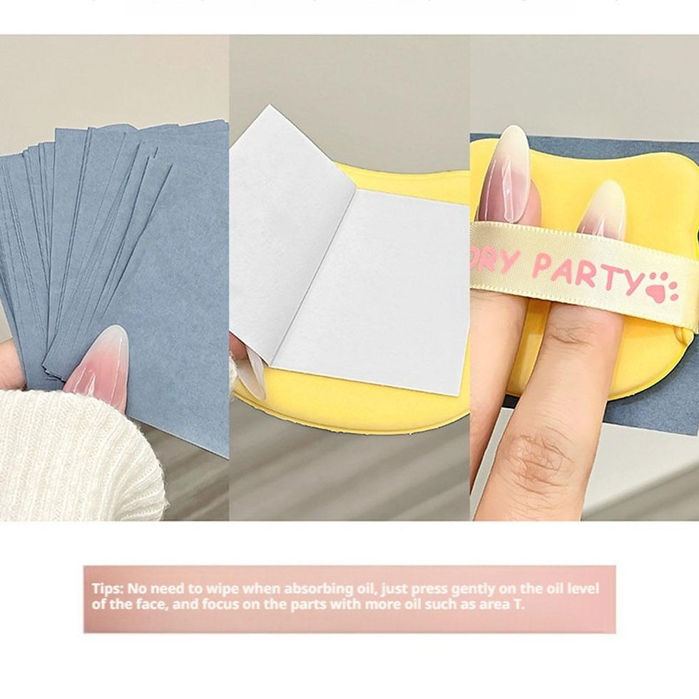 Thumbnail: On-the-Go Blotting Papers Compact Mirror Oil Absorbing Sheets Reusable Powder Sp