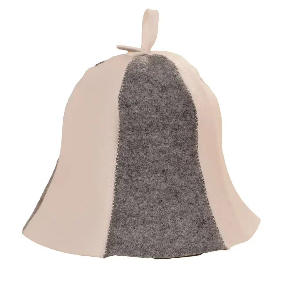 Thumbnail: Felt Sauna Hat Anti Heat Russian Cap Thicken Wool Felt Shower Cap Hair Turban Fo