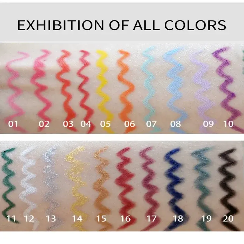 Thumbnail: Matte Colorful Eye Liner Pen Cream 20 Colors Eyeliner Gel Pencils Option Easy To