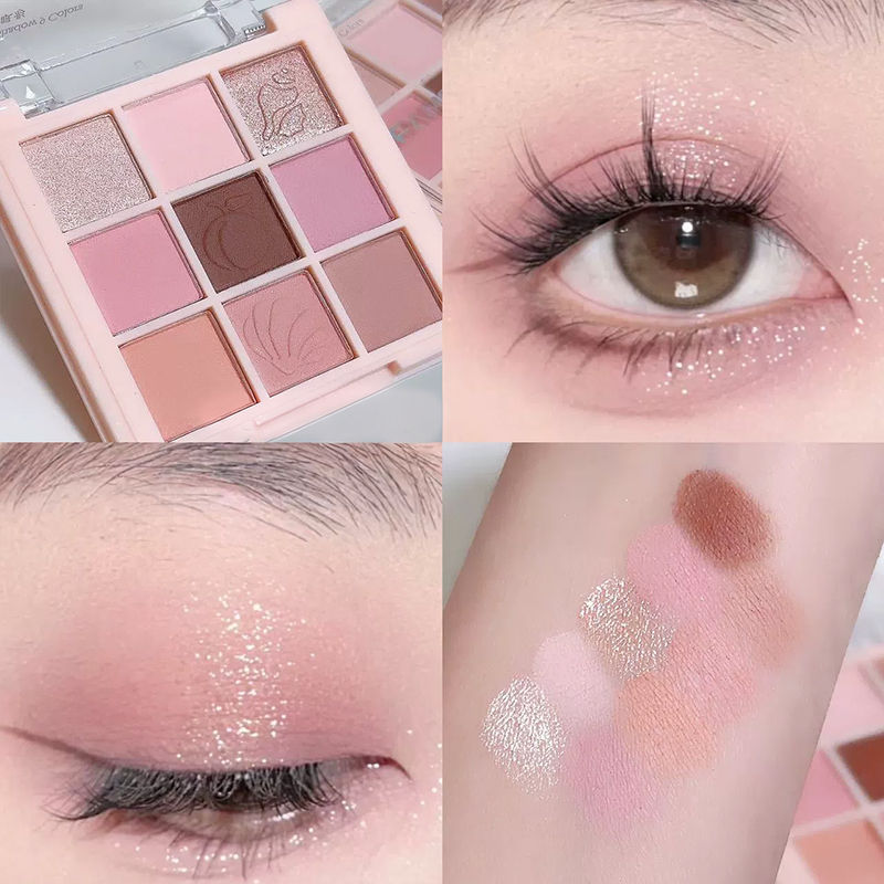 Thumbnail: Eyeshadow Palette with Pearlescent & Matte Finishes - 9 Colors Eyeshadow Palette