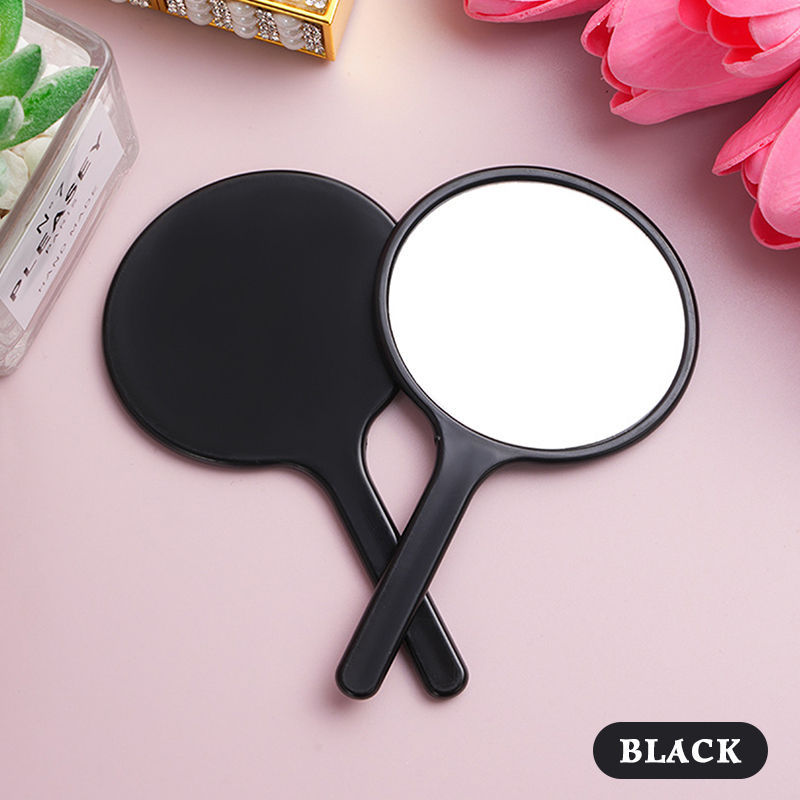 Thumbnail: Durable DIY Makeup Mirror Handheld Small Round Handheld Mirror Anti-fall With Ha
