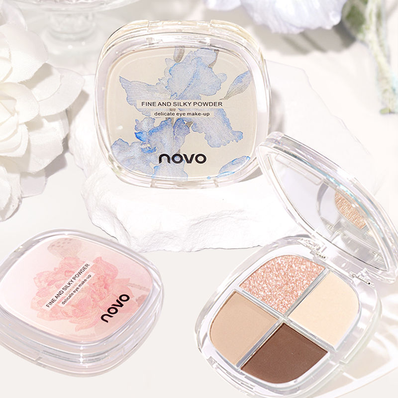 Thumbnail: 4-Color Eyeshadow Palette With Matte And Pearlescent Effects, Waterproof And Lon