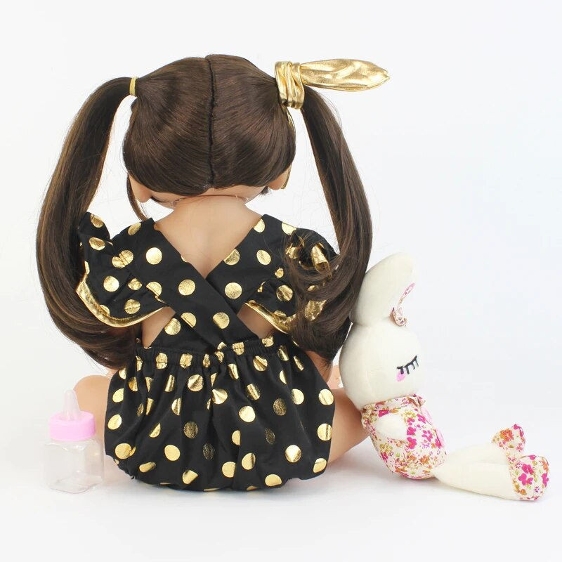 Thumbnail: 55cm Full Silicone Reborn Baby Doll Toy Like Real Vinyl Newborn Alive 