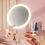 Thumbnail: Makeup Mirror With Led Light Usb Portable Removable Desk Vanity Mirror Adjustabl