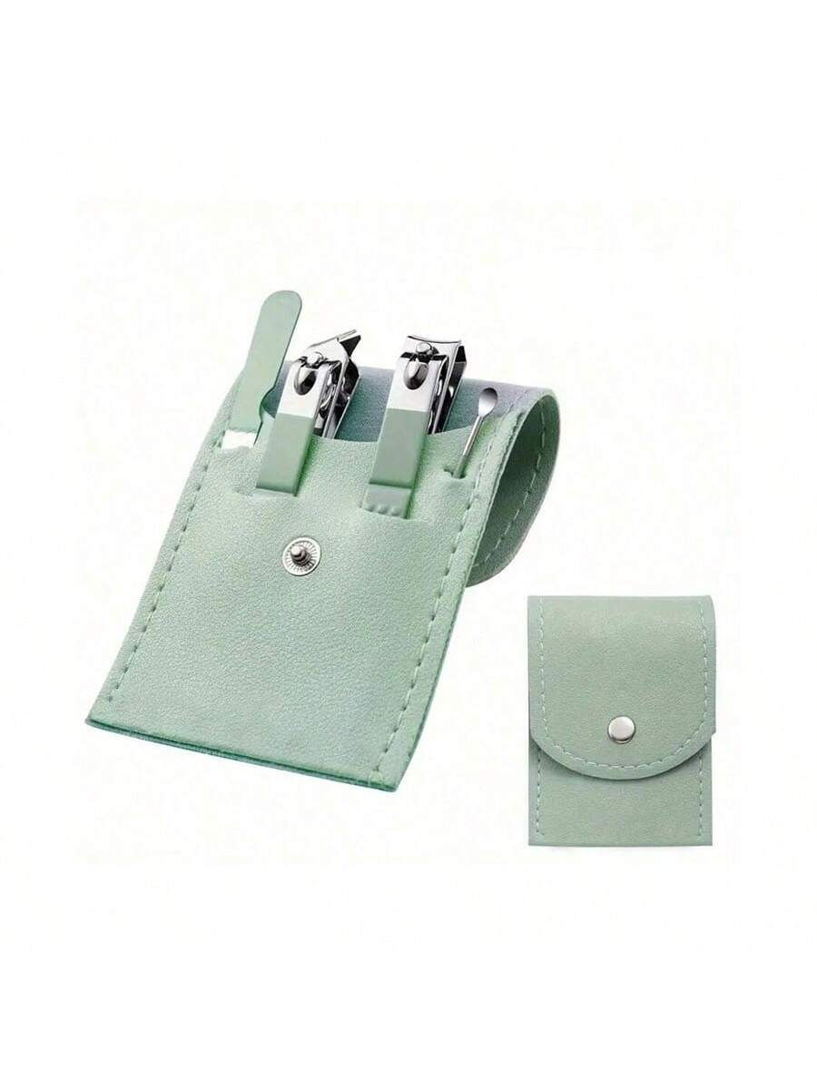 Thumbnail: 4-piece premium stainless steel manicure pedicure set, grooming set includes pre