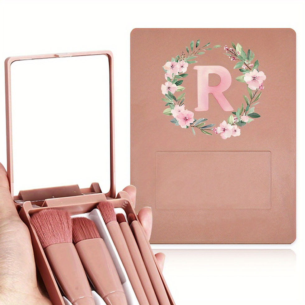 Thumbnail: Eye Makeup Brush Set Multi Functional Soft Hair Makeup Tool with Mirror High Bea