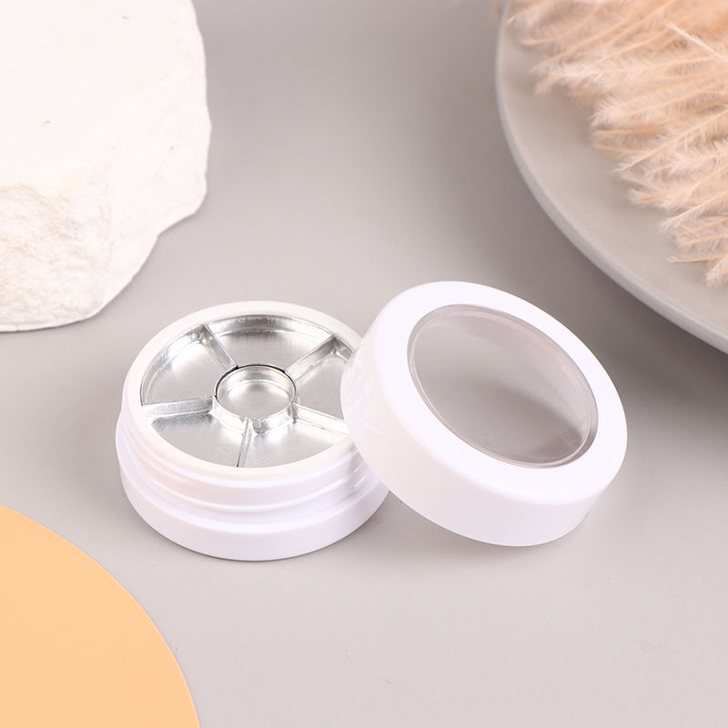 Thumbnail: Empty Eye Shadow Case Makeup Palette Box Plastic Skylight Clear Lid Aluminum Pan